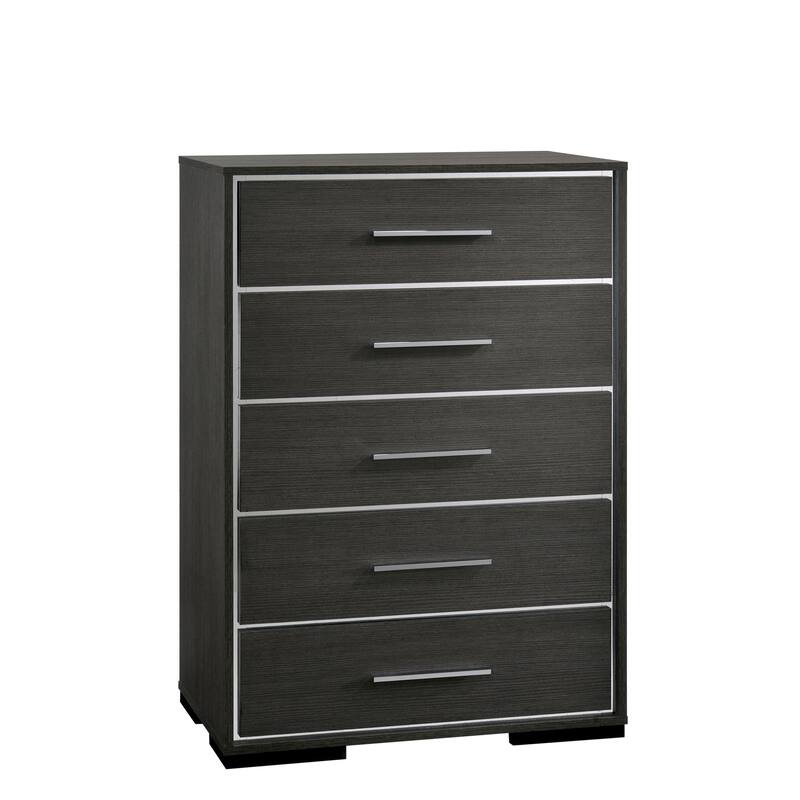 Kastela Contemporary Warm Grey 5-Drawer Chest by Furniture of America