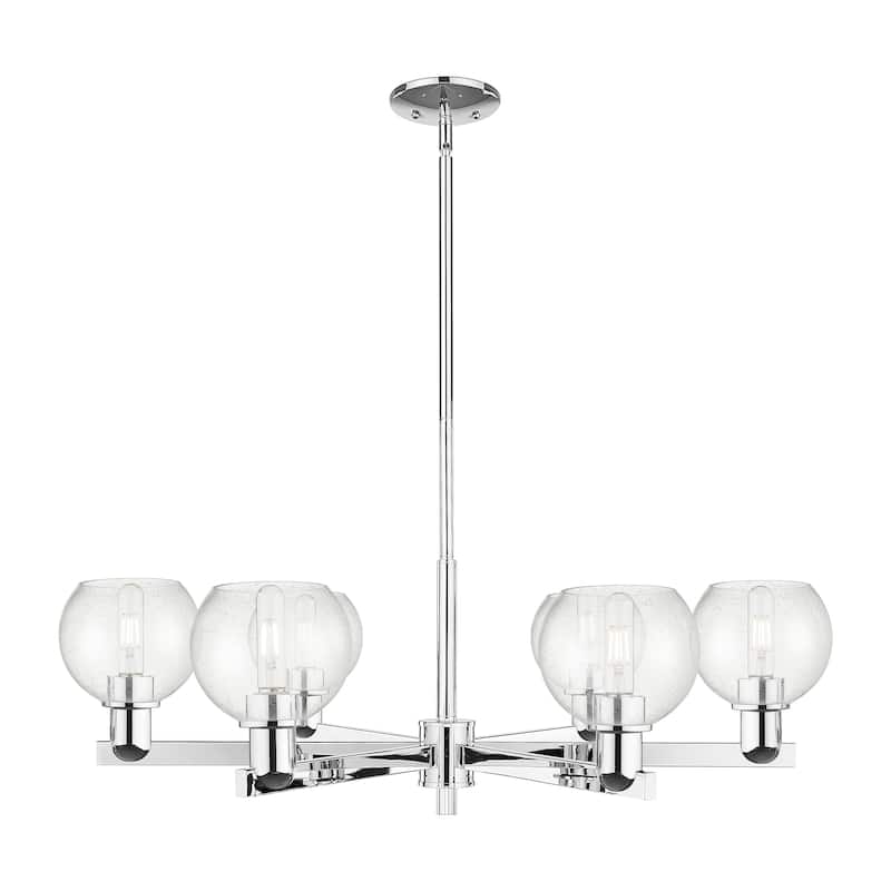 Innovations Lighting Endless Possibilities Arcadia - Athens - 6 Light 36" Stem Hung Chandelier - Polished Chrome/Seedy