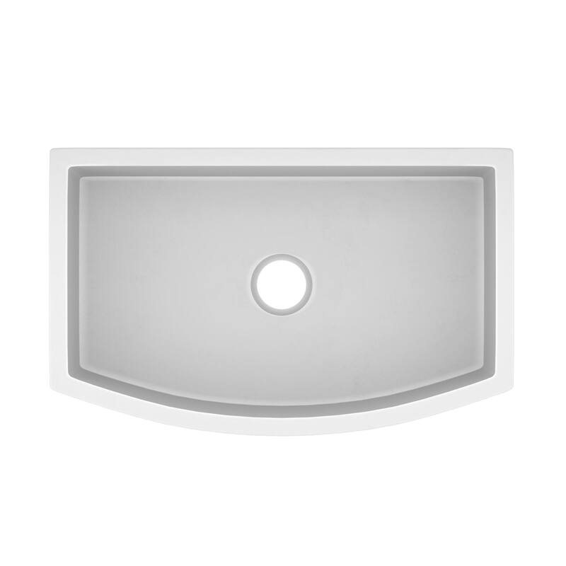 Farmhouse Quartet 33-inch NativeStone Curved Kitchen Sink - 33" x 20.5" x 10.25"