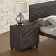 preview thumbnail 2 of 5, Furniture of America Faye Modern Charcoal Brown Rubberwood 2-Drawer Nightstand