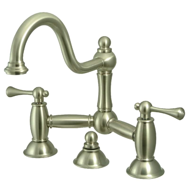 Kingston Brass Restoration 1.2 GPM Centerset Bathroom Faucet with - Brushed Nickel