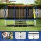 preview thumbnail 3 of 26, 14 ft. Rectangular Outdoor Trampoline with Safety Enclosure Net