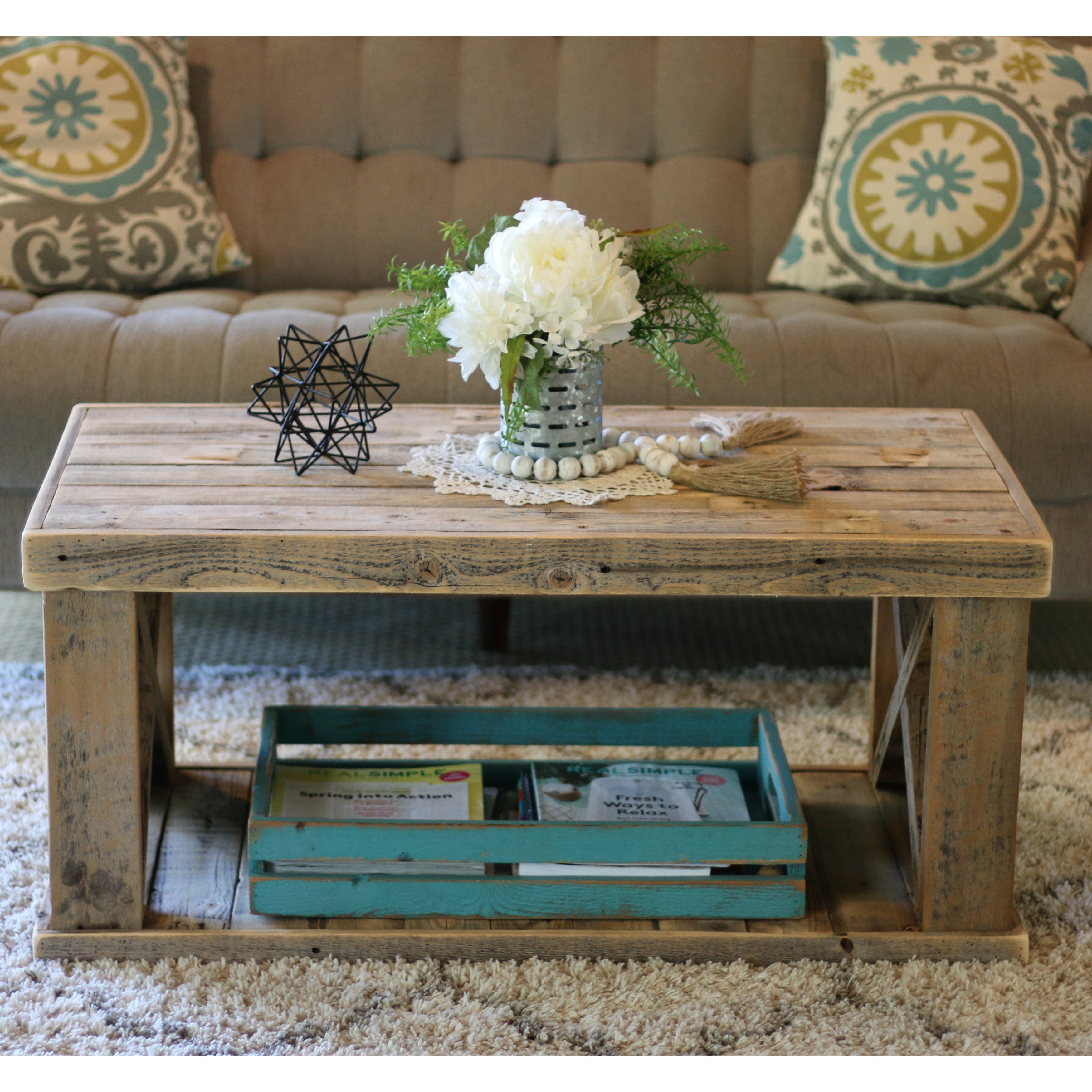 Elihu solid wood cheap coffee table