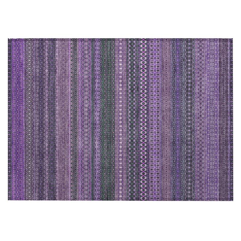 Lamo Stripe Weather Resistant Timeless Fusion Outdoor Rug