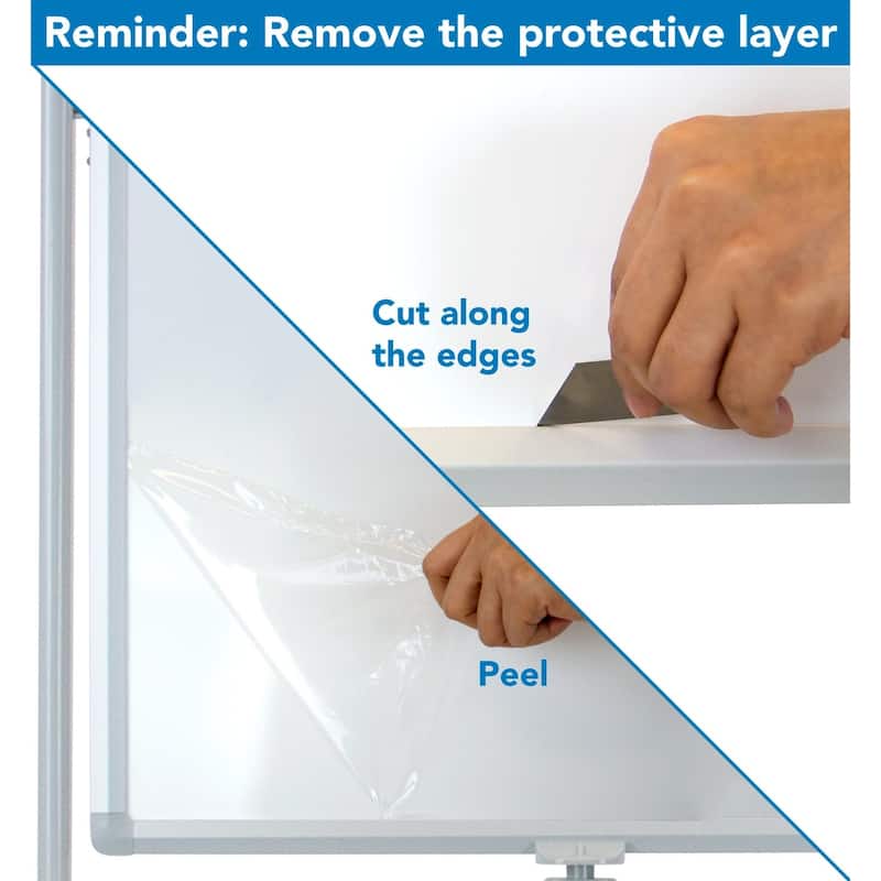 Mount-It! Mobile Dry Erase Whiteboard | 36x24 Inches | Double-Sided Dry Erase Board | Wall Mountable