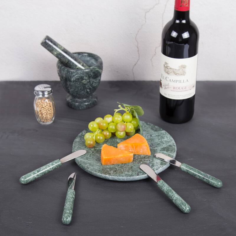 Creative Home Green Marble Set of 4 Cheese Butter Spreaders