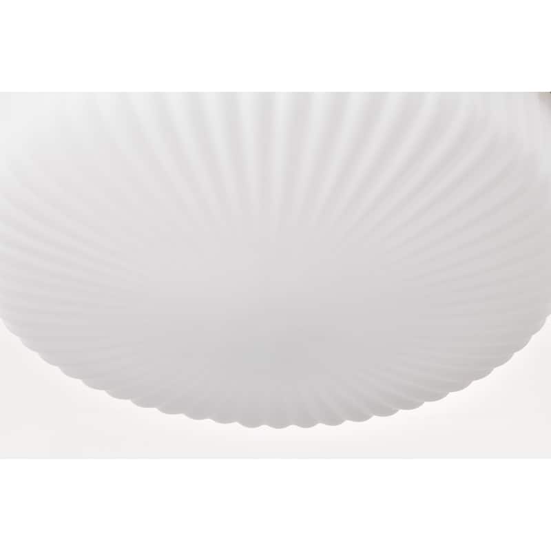 Solara Semi Flush Mount Natural Brass Finish Frosted Ribbed Glass - Natural Brass