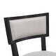 preview thumbnail 14 of 15, Set of 2 High Barstool with Back Upholstered Dining Chair, Wooden Frame Bar Chair for Home Bar, Kitchen Counter, Beige+Black