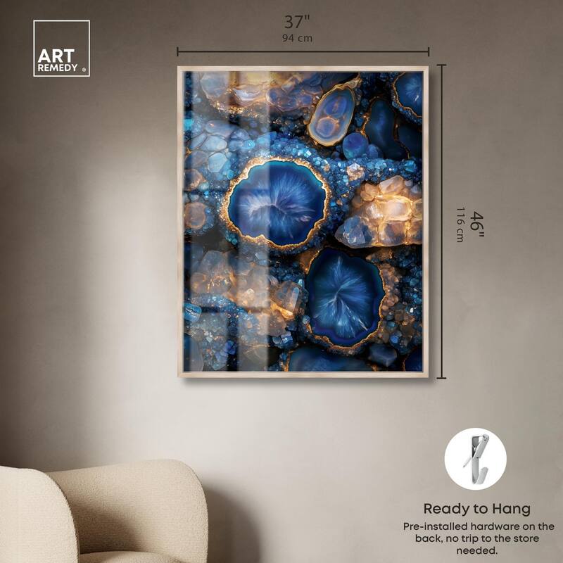 Oceanic Gold Sparkle Shadowbox by Art Remedy