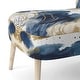 preview thumbnail 26 of 25, Designart "Abstract Pattern With Blue & Golden II" Upholstered Abstract Accent Chair and Modern Arm Chair