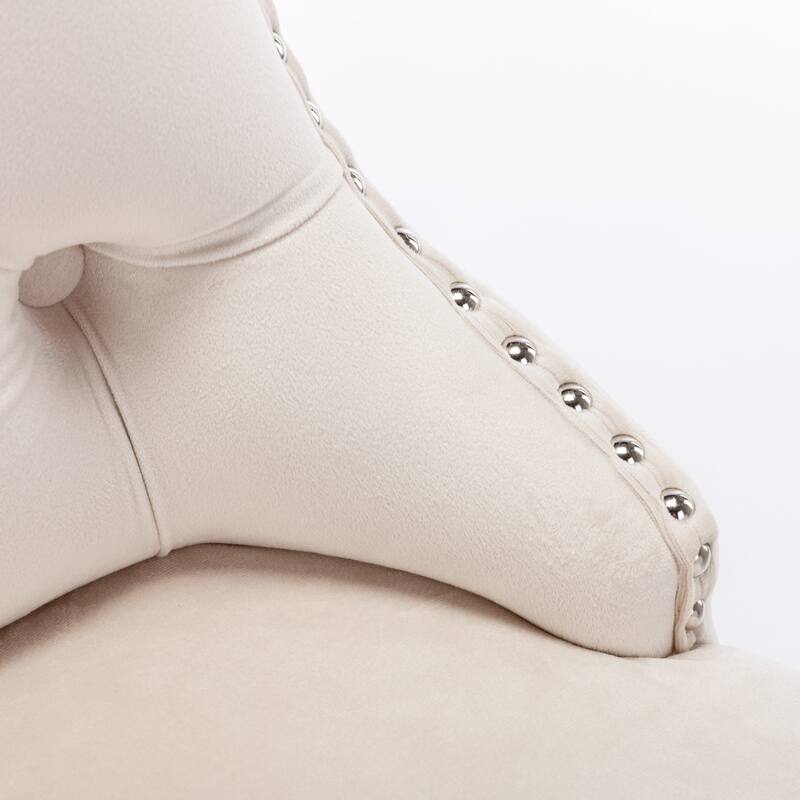 GDF Studio - Riveton Modern Velvet Upholstered 26" Counter Height Bar Stools with Button Tufted Back & Rivet Trim (Set of 2)