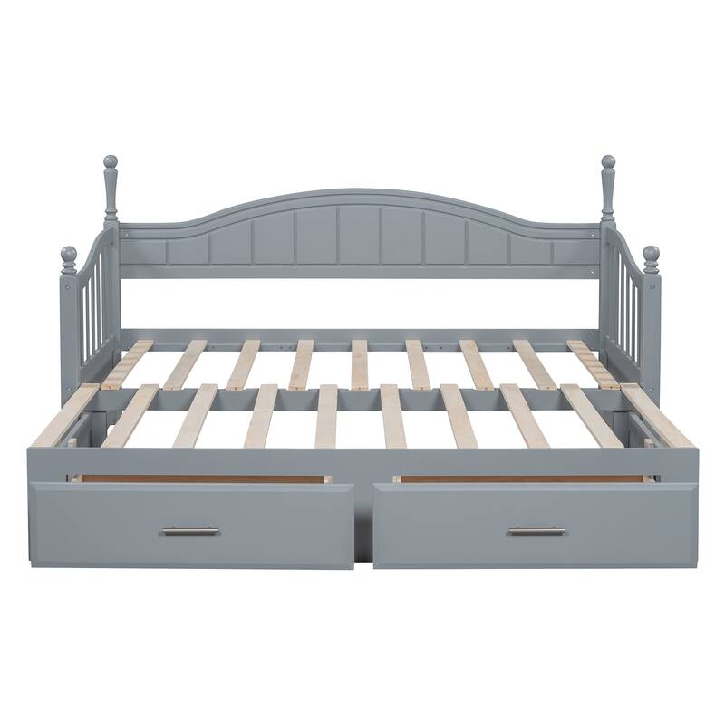 Extendable Daybed with Two Storage Drawers