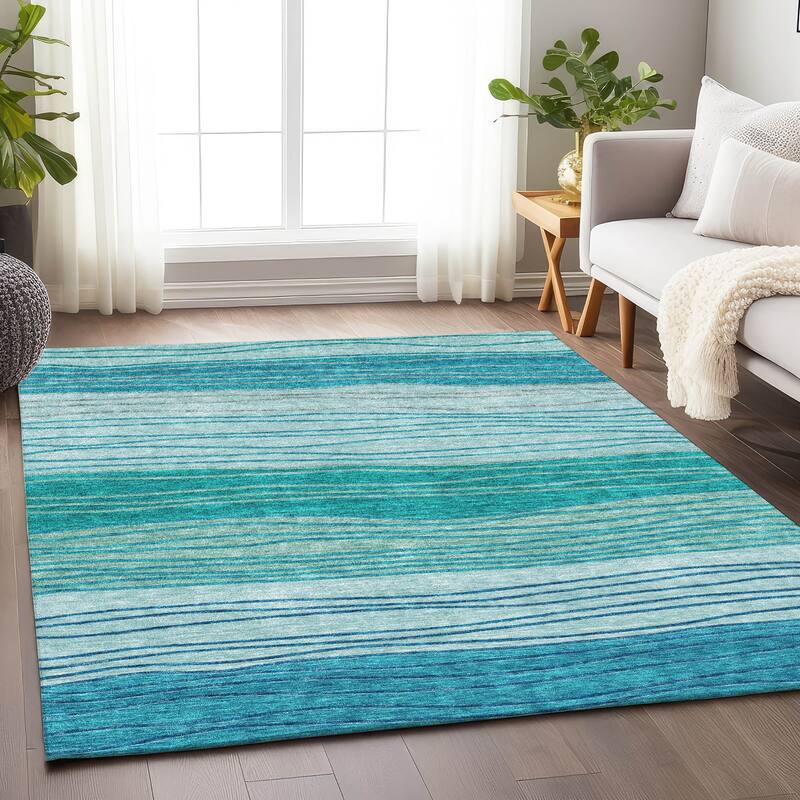 Premium Washable Super Soft Modern Ombre Mayfield Rug - Sky - 2' 6" x 3' 10" - Rectangle