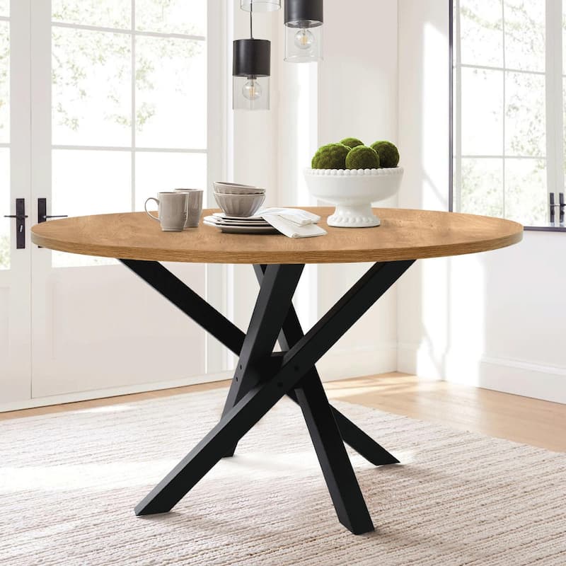 Round Black Dining Table