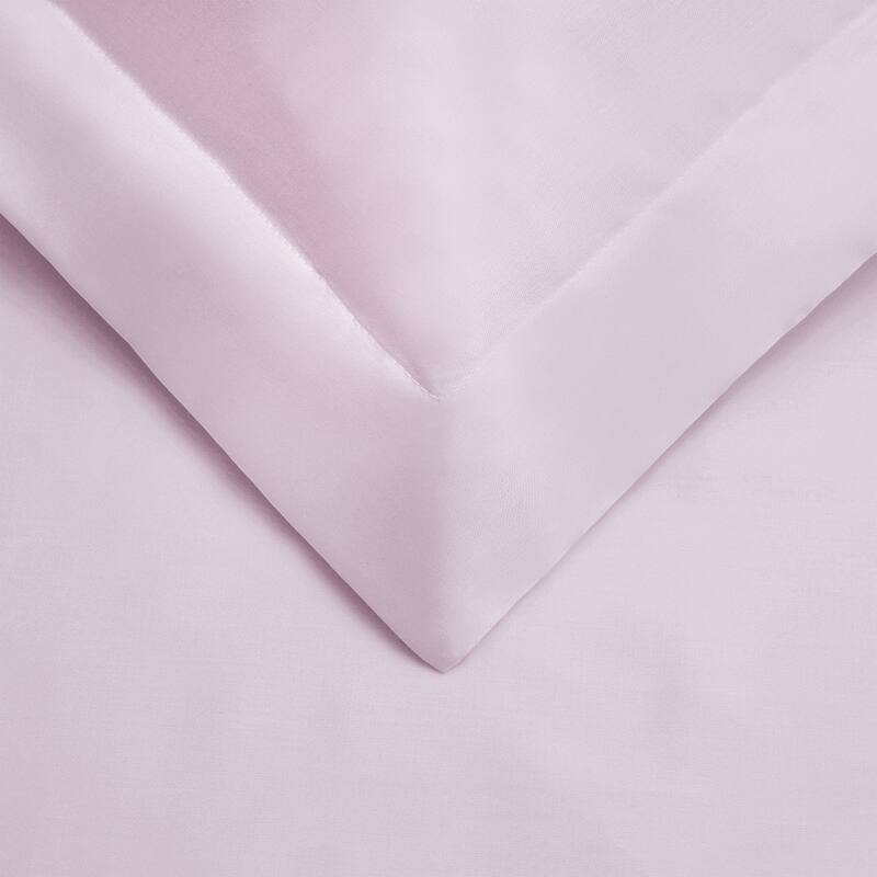 HomeRoots Lilac Queen Cotton Blend 300 Thread Count Washable Duvet Cover Set