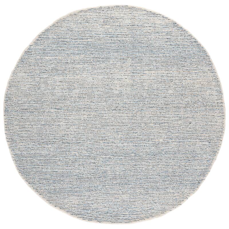 SAFAVIEH Handmade Abstract Rumena Contemporary Rug - 6' Round - Blue/Black