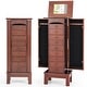preview thumbnail 10 of 8, Costway Wood Jewelry Cabinet Armoire Storage Box Chest Stand Organizer - 10.5'' X16'' X40''
