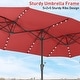 preview thumbnail 7 of 7, 15ft Patio Umbrella Outdoor Market Umbrella with Base and LED Lights