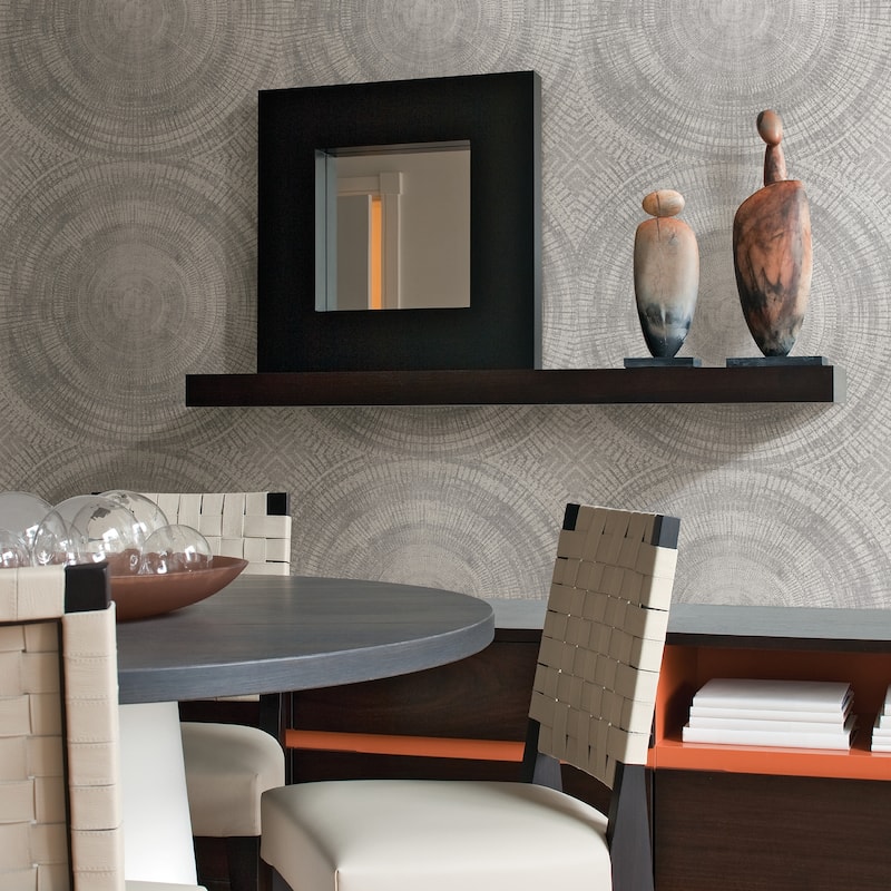 A-Street Prints Lalit Neutral Medallion Wallpaper