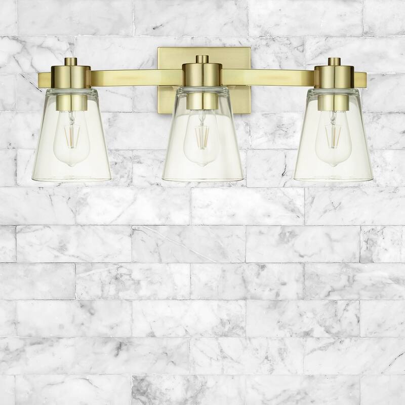 Prominence Home Fairendale Traditional Farmhouse Bathroom Vanity Light, Soft Gold - Soft Gold