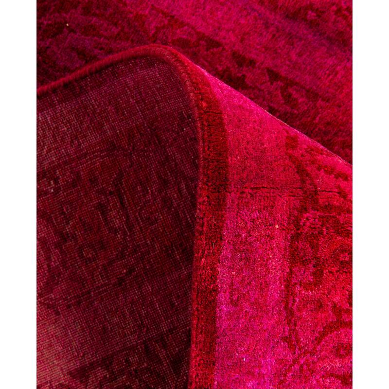 Overdyed One-of-a-Kind Hand-Knotted Area Rug - Purple - 3' 2" x 5' 4"