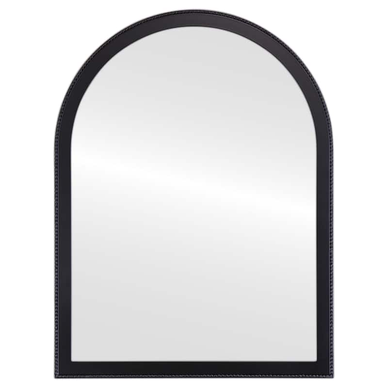 Van Buren Framed Vanity Mirror - Crescent Cathedral - 24.4x32.4 - Black