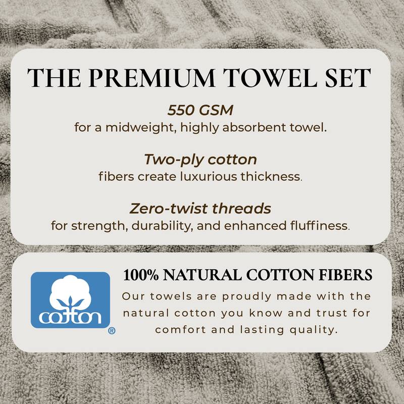 Linery & Co. Combed Cotton Bath Towel Set