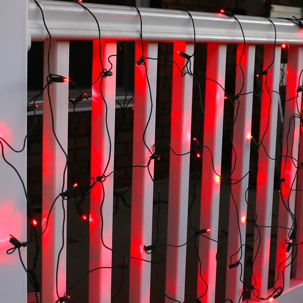 slide 1 of 56, Sunnydaze 5mm Wide Angle 6-foot x 4-foot LED Netted Lights - 70Ct - 6-foot x 4-foot Red