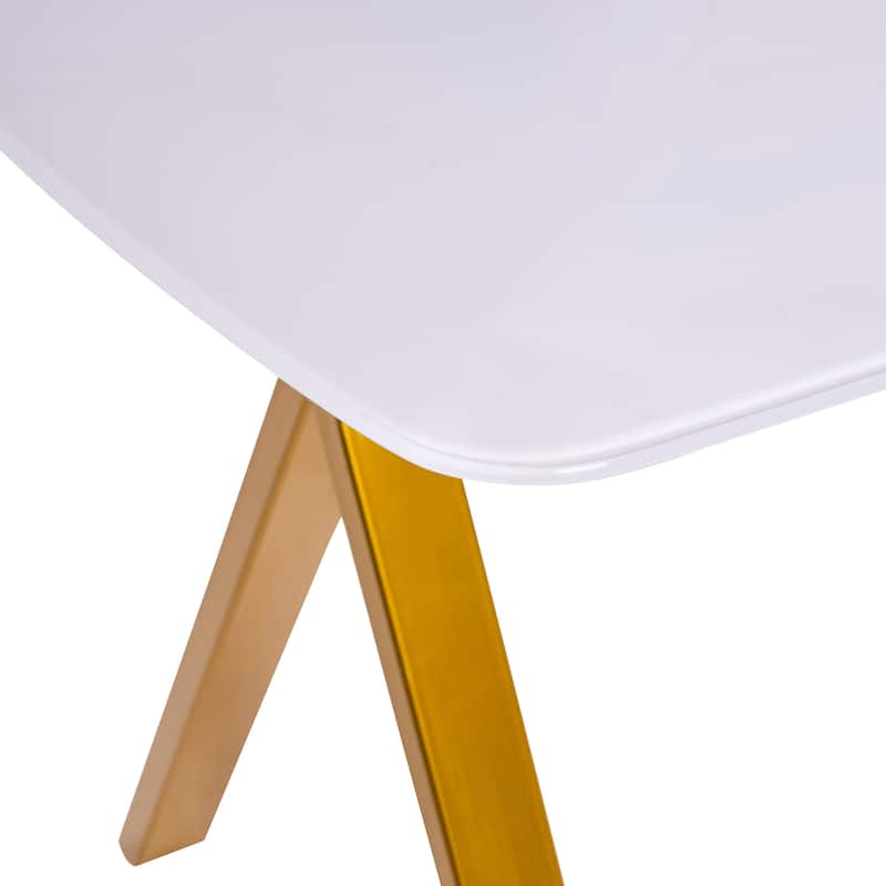 Rectangular dining table featuring a tempered glass tabletop with a marble-patterned design for restaurant dining settings