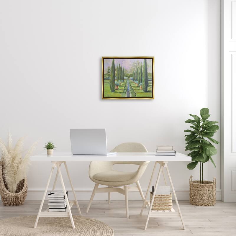 Stupell Elegant Manicured Gardens Landscaped Topiary Greenery Floater Frame, Design by Allayn Stevens
