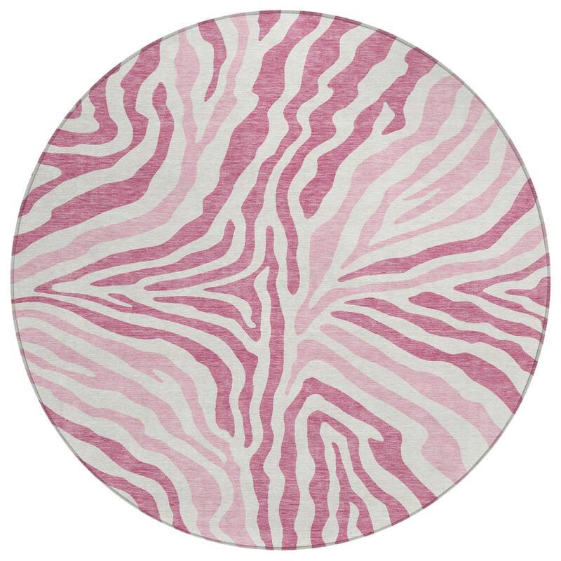 Machine Washable Indoor/ Outdoor Modern Prints Chantille Rug