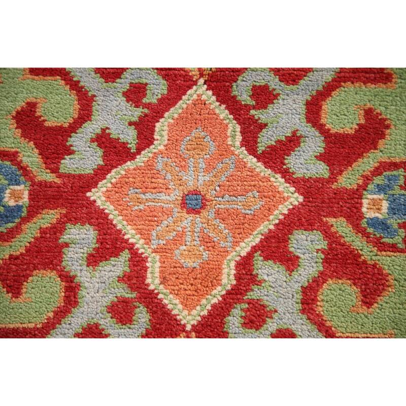 Geometric Kazak Oriental Accent Rug Handmade Wool Carpet - 3'4"x 5'0"