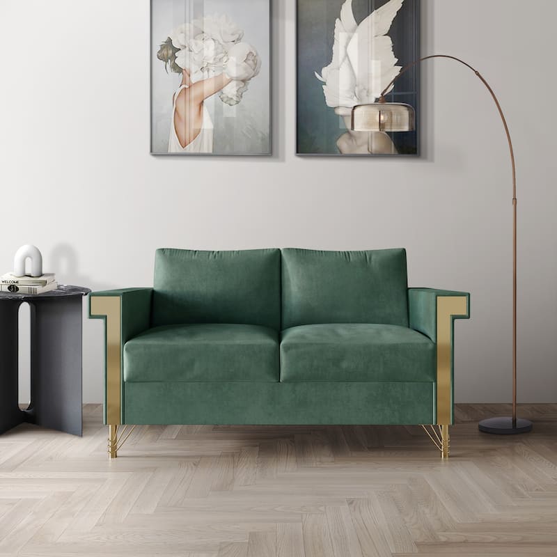 CraftPorch Luxurious Velvet Upholstered Loveseat