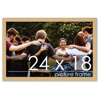 24x18 Frame Example 24x18 Traditional Natural Wood Picture Frame - UV Acrylic, Foam Board ...