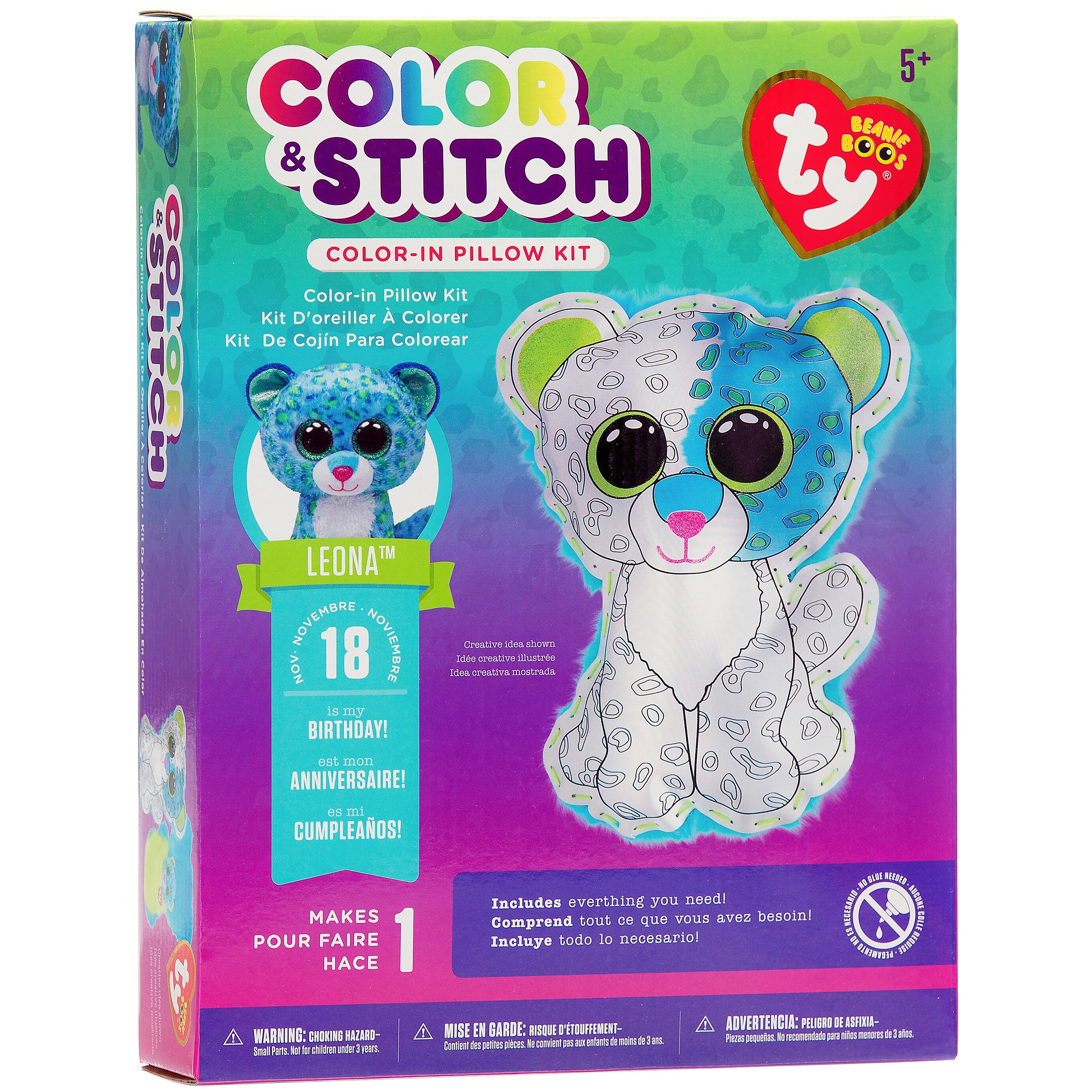 Beanie Boos Color Stitch Pillow Kit Leona The Leopard Leona The Leopard Overstock Beanie Boos Color Stitch Pillow Kit Leona The Leopard Leona The Leopard Overstock