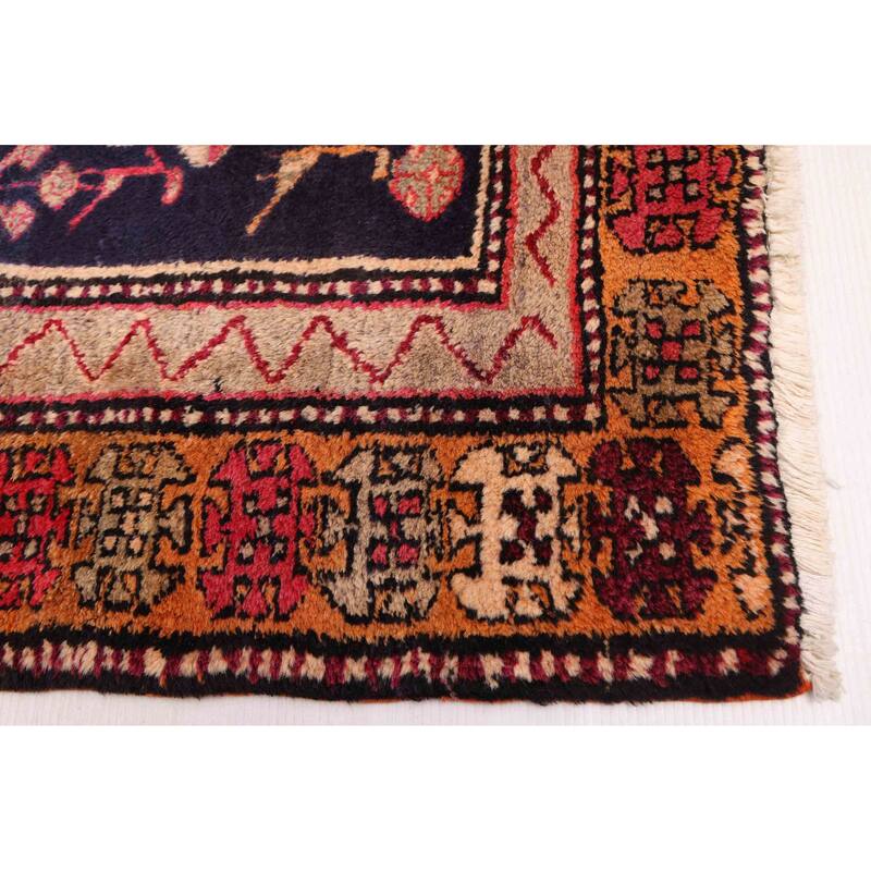 ECARPETGALLERY Hand-knotted Konya Anatolian Dark Navy Wool Rug - 5'5 x 10'2