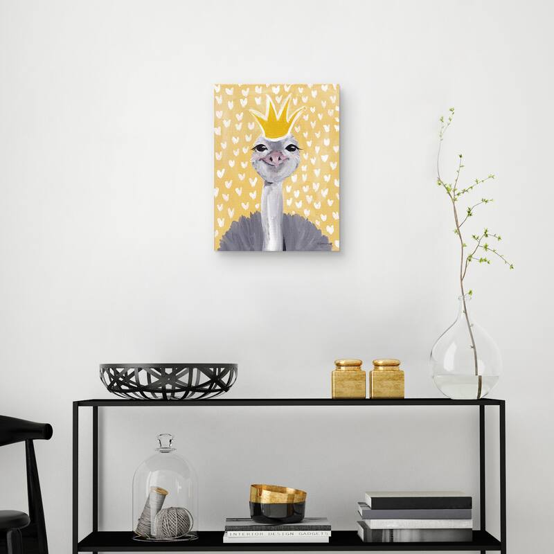 Princess Ostrich by Jessica Mingo Canvas Art Print