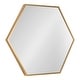 preview thumbnail 43 of 90, Kate and Laurel Rhodes Framed Mid-century Hexagonal Wall Mirror 22x25 - Gold