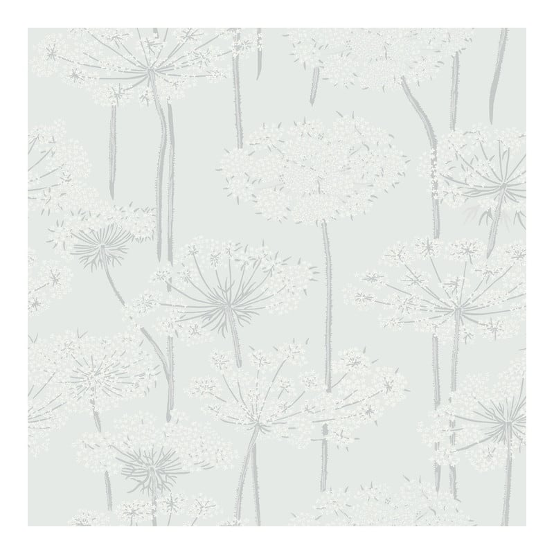 Borastapeter Ingrid Grey Dandelion Meadow Wallpaper - 20.9 x 396 x 0.025