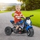 preview thumbnail 22 of 32, 6V Battery Powered Motorbike with Detachable Training Wheels for Kids - 29" x 15" x 19" Blue