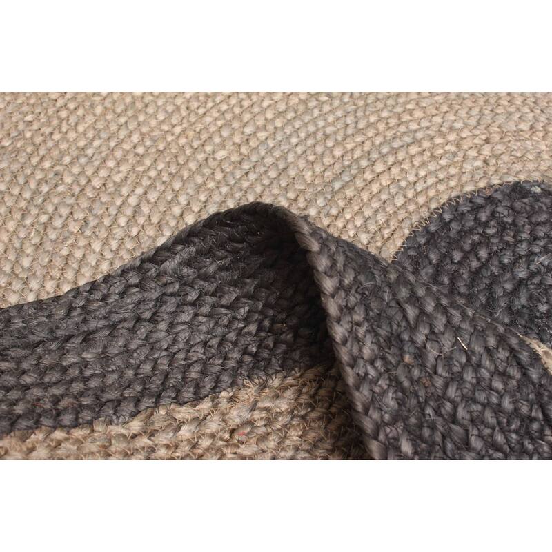 ECARPETGALLERY Braided Weave Palas Denizli Taupe Jute Rug - 4'0 x 4'0