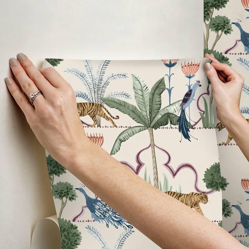 NuWallpaper Laos Taupe Peel and Stick Wallpaper