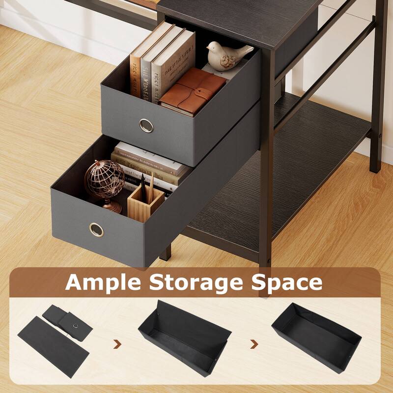 Costway 48” Computer Desk Industrial Home Office Desk with Open