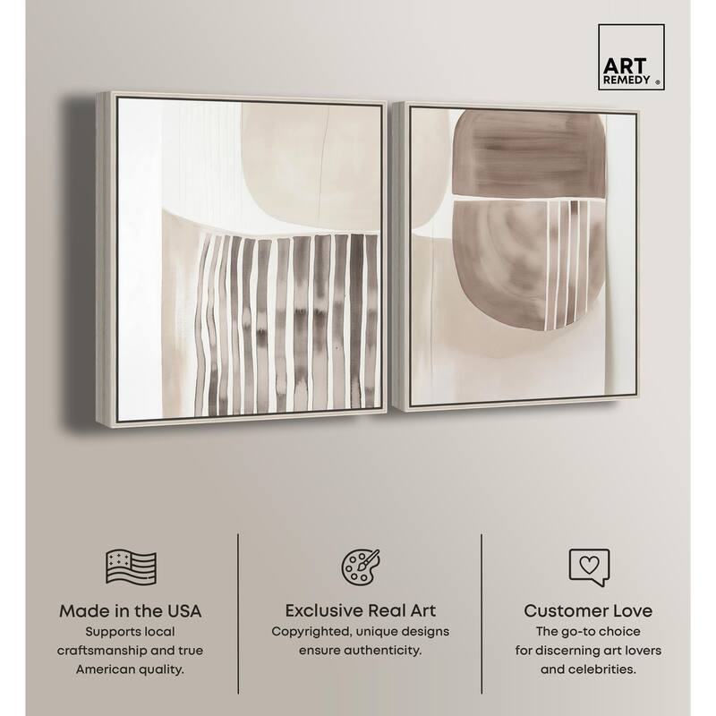 Elements of Quiet Canvas Set of 2 by Art Remedy