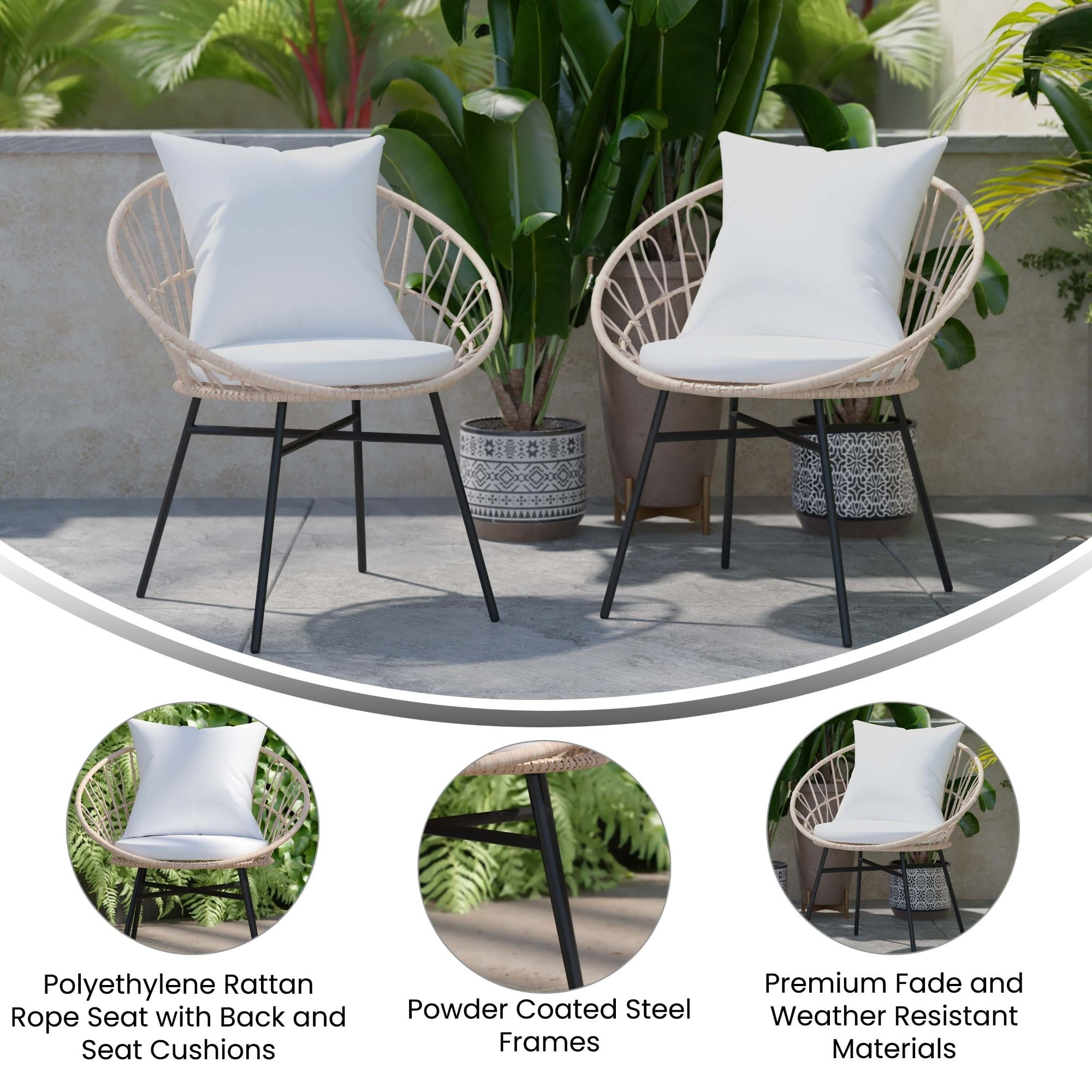 Boho patio hot sale chair cushions