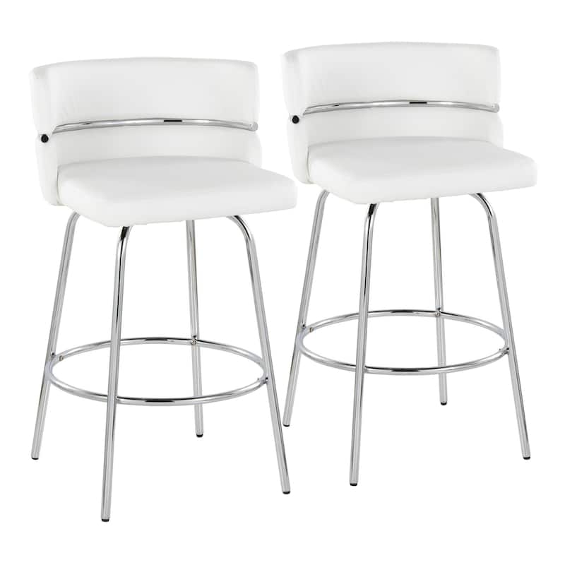 Silver Orchid Lena 26" Fixed-Height Counter Stool (Set of 2)