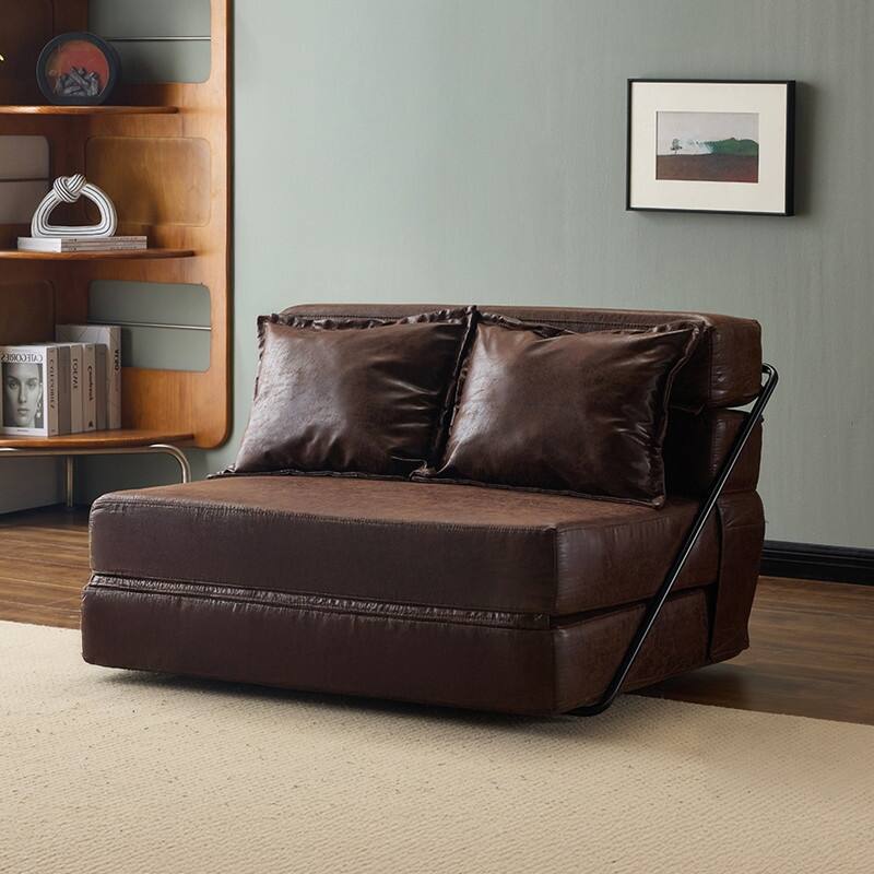 VINGLI 43'' W Single Sofa Bed - Rustic Brown