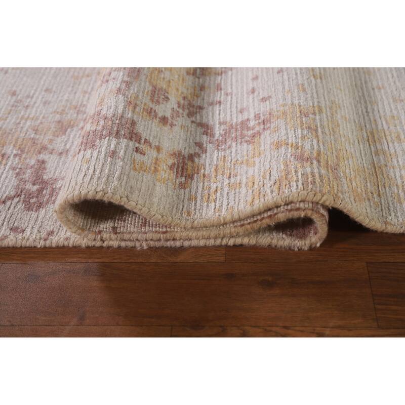 Modern Abstract Rug Handmade Living Room Wool Carpet - 7'11"x 9'10"