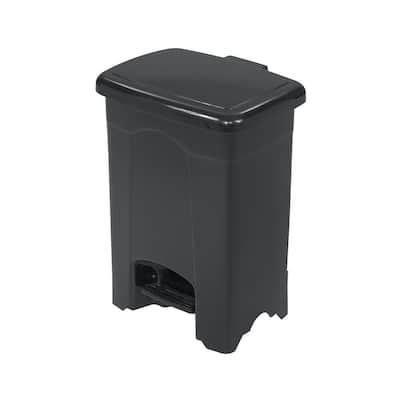 4 Gallon Step-On Trash Can, Durable Plastic Garbage Can