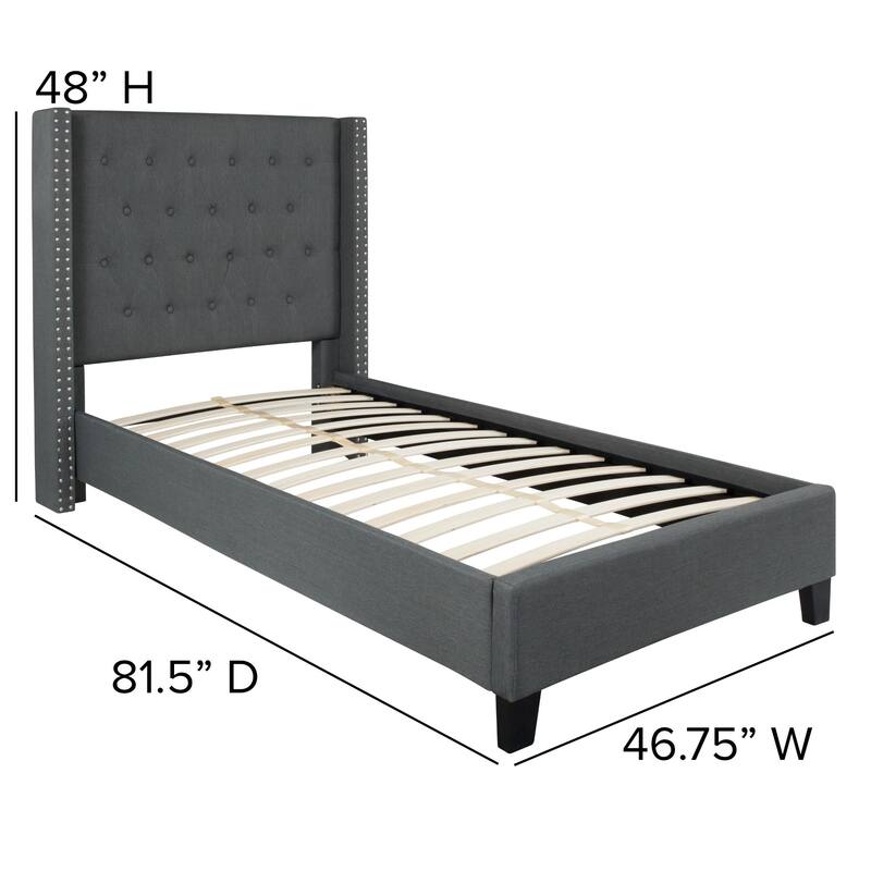 Tufted Platform Bed with 10 Inch Pocket Spring Mattress